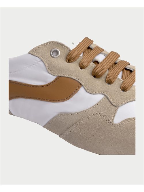 Exton Men's Sneakers Suede and Beige Fabric EXTON | 6355