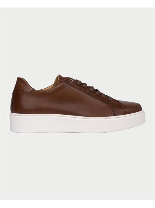 Exton Men's Sneakers Leather Wood EXTON | 831LEGNO