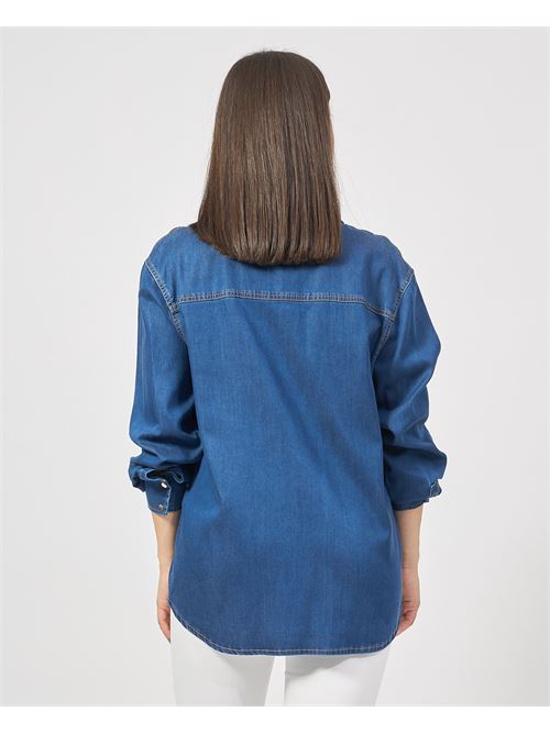 Fracomina 3/4 sleeve denim shirt FRACOMINA | FP25ST6024D46302349