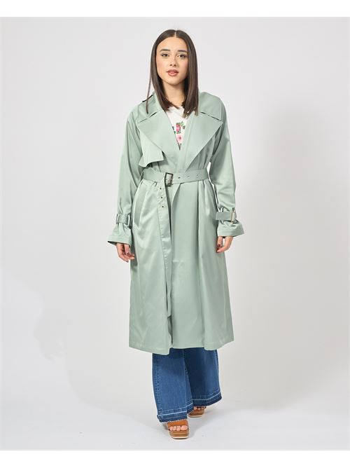 Trench-coat long en satin avec ceinture pour femme Fracomina FRACOMINA | FR25SC7004W76601247