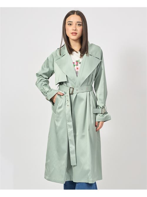 Trench-coat long en satin avec ceinture pour femme Fracomina FRACOMINA | FR25SC7004W76601247