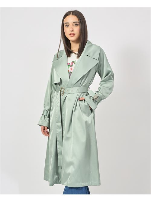 Trench-coat long en satin avec ceinture pour femme Fracomina FRACOMINA | FR25SC7004W76601247