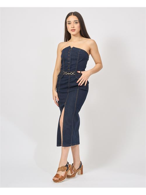 Fracomina long dress with front slit FRACOMINA | FR25SD4010D46093L23