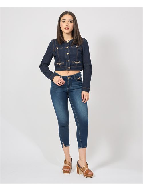 Giacca cropped donna in denim di Fracomina FRACOMINA | FR25SJ4004D46093L23