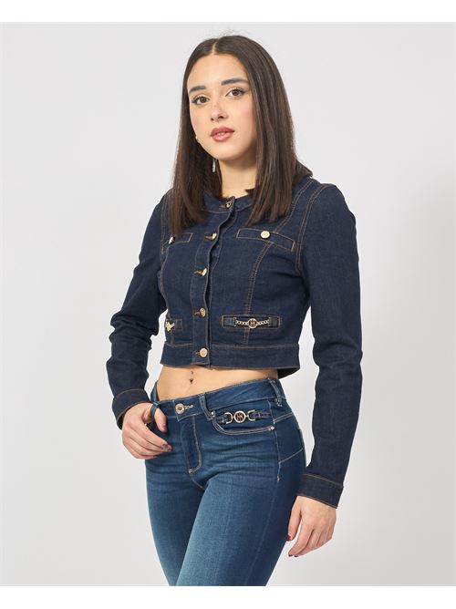 Giacca cropped donna in denim di Fracomina FRACOMINA | FR25SJ4004D46093L23