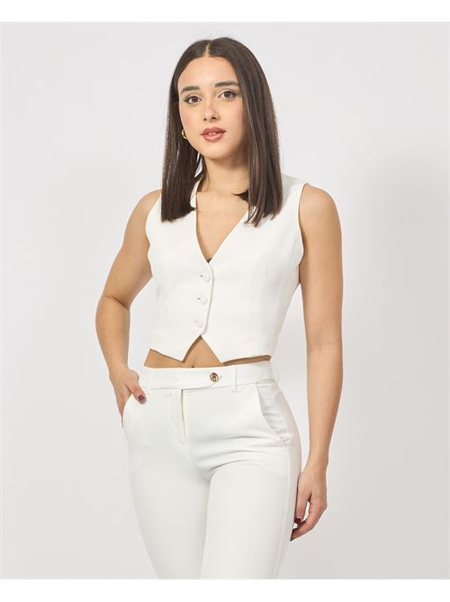 Fracomina fitted vest with wide neckline FRACOMINA | FR25SJ5009W42901108