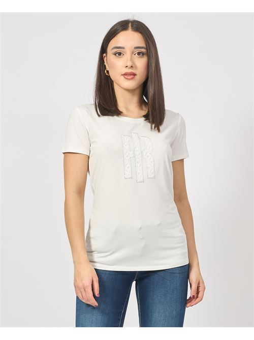 T-shirt ras du cou Fracomina avec logo sur le devant FRACOMINA | FR25ST3004J44909108