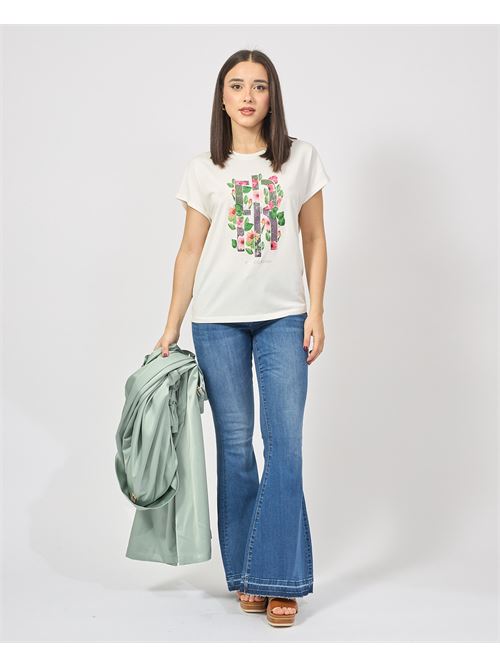 T-shirt in cotone Fracomina con stampa frontale FRACOMINA | FR25ST3020J44908108