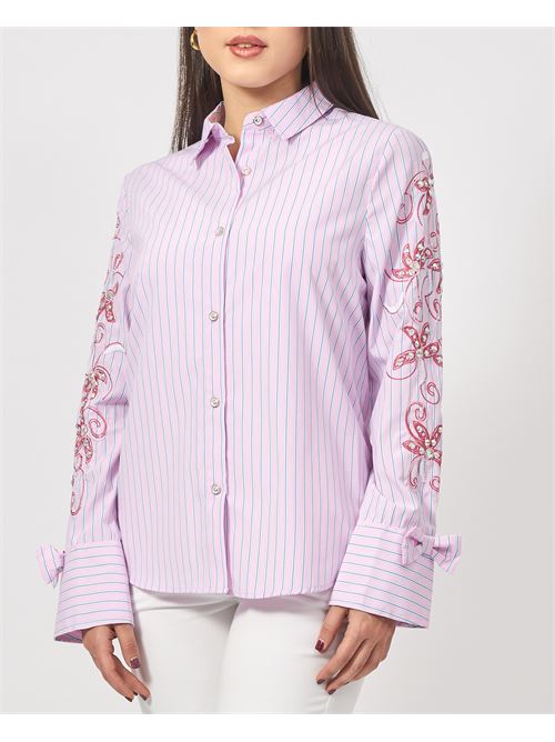 Fracomina striped poplin shirt FRACOMINA | FR25ST6012W696N8238