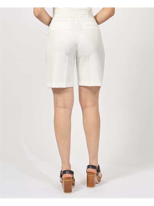 Short femme Fracomina blanc à plis FRACOMINA | FR25SV6006W42901108