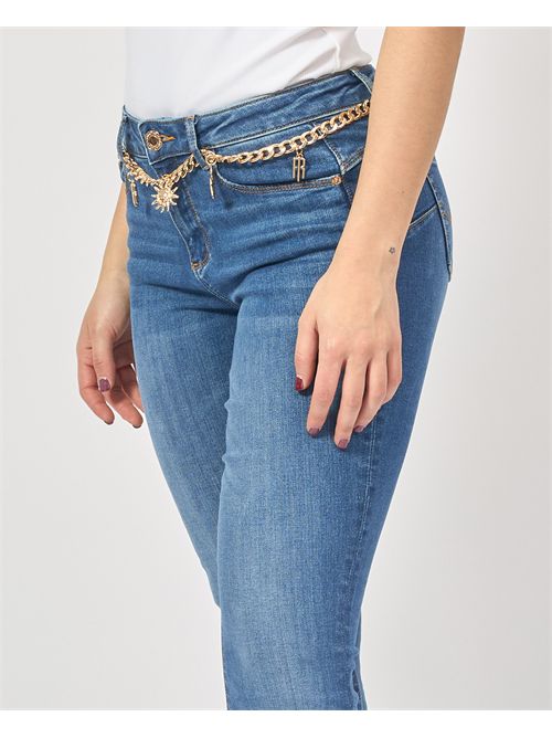 Jean slim Fracomina avec ceinture à la taille FRACOMINA | FR25SV8040D46002349