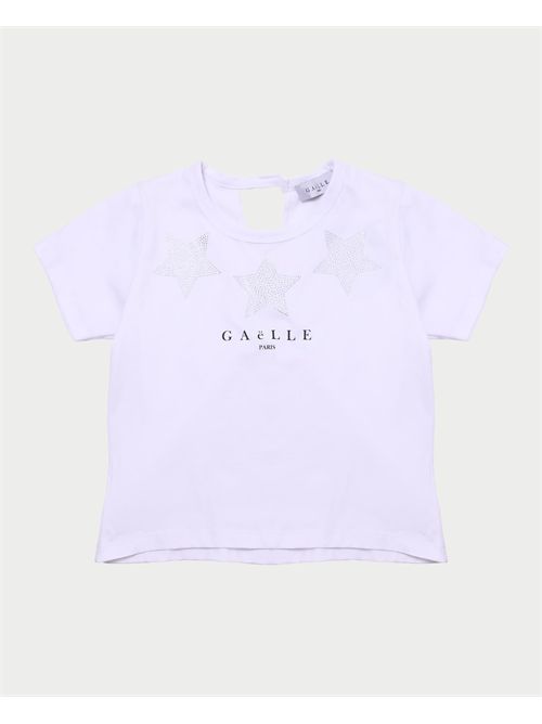 T-shirt fille en coton avec logo Gaelle GAELLE PARIS | 2746M00411WHITE