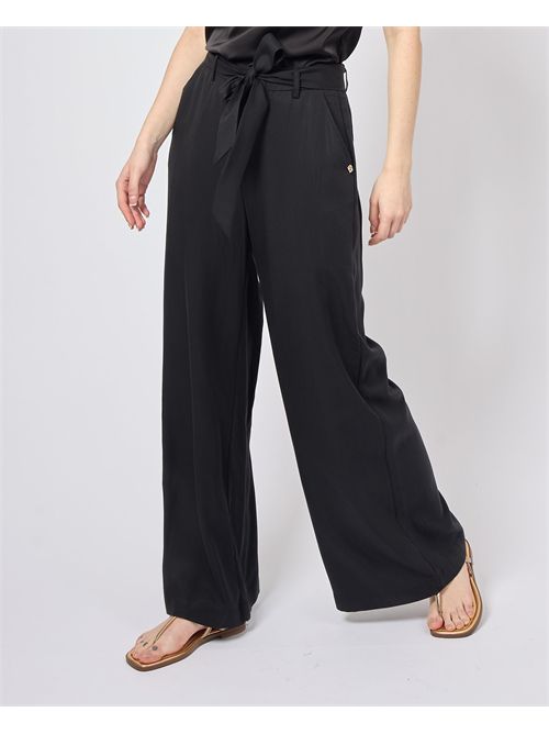 Pantalon large femme Gaudi avec ceinture GAUDI | 511BD250112001