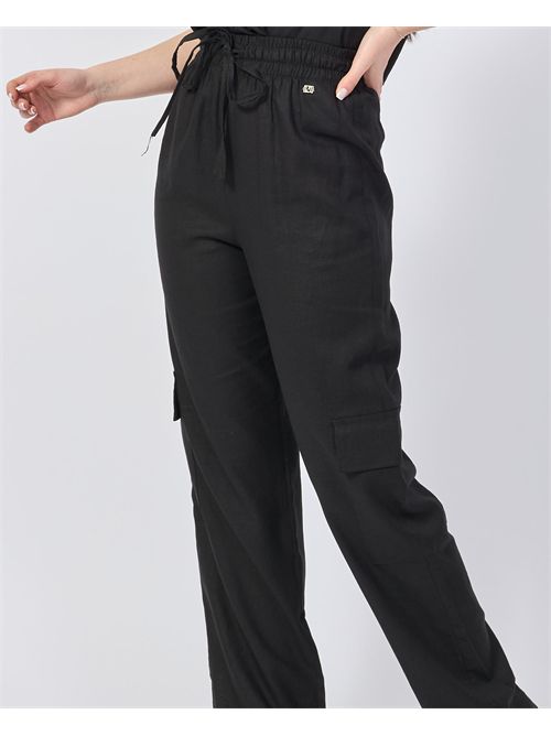 Gaudi women's cargo pants with drawstring GAUDI | 511BD250372001