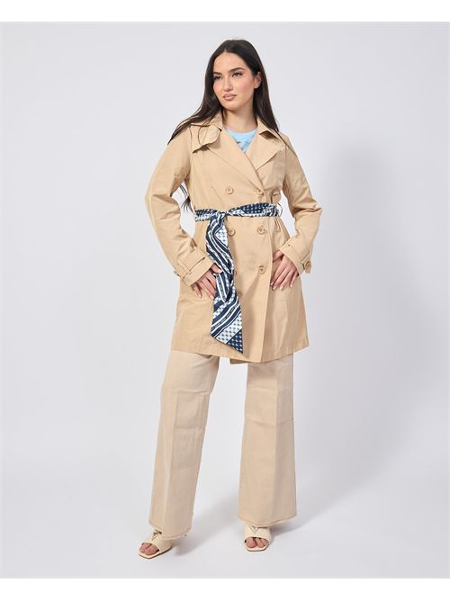 Gaudi women's double-breasted trench coat with belt GAUDI | 511BD350082281