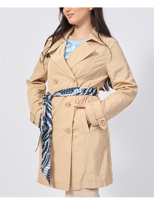 Gaudi women's double-breasted trench coat with belt GAUDI | 511BD350082281