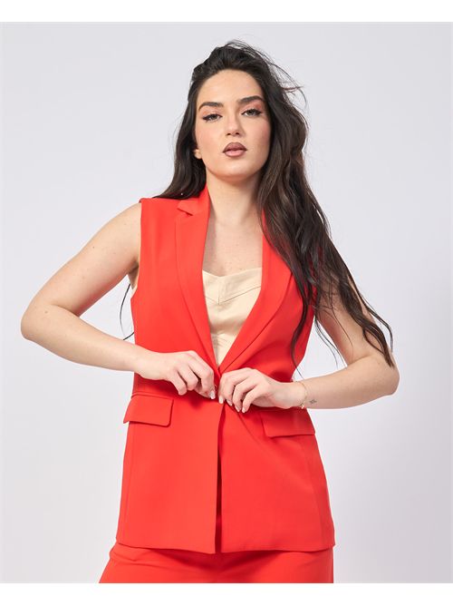 Gilet rouge à revers pour femme Gaudi GAUDI | 511BD350142719