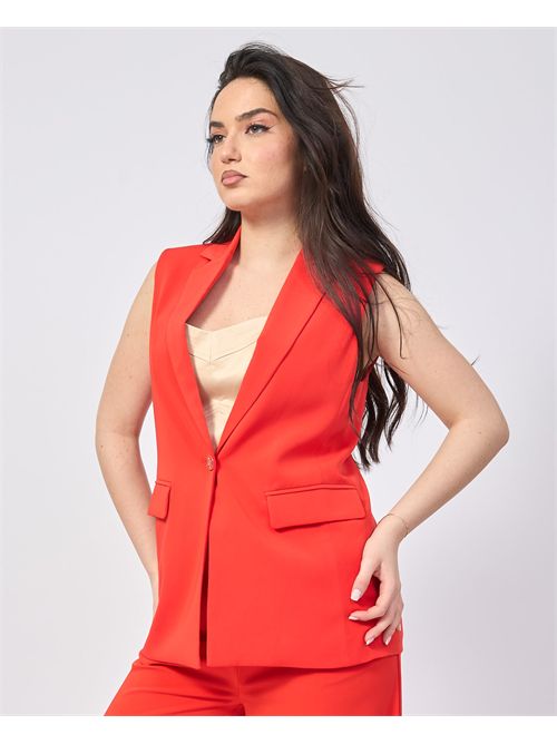 Gilet rouge à revers pour femme Gaudi GAUDI | 511BD350142719