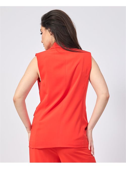 Gilet donna Gaudi rosso con revers GAUDI | 511BD350142719