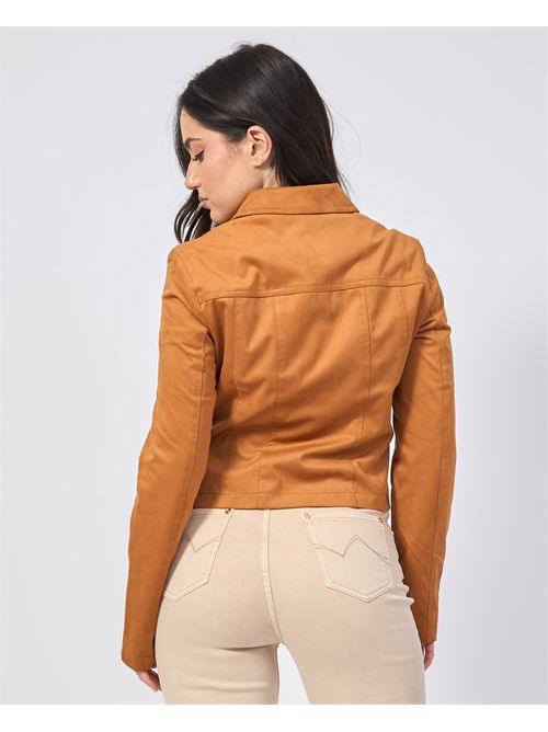 Veste Gaudi marron pour femme avec zip GAUDI | 511BD380013366