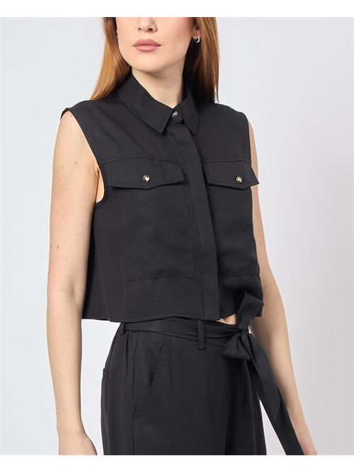 Gaudi women's sleeveless shirt with pockets GAUDI | 511BD450142001