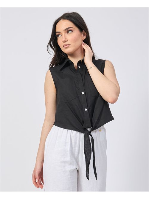 Gaudi sleeveless linen shirt GAUDI | 511BD450332001