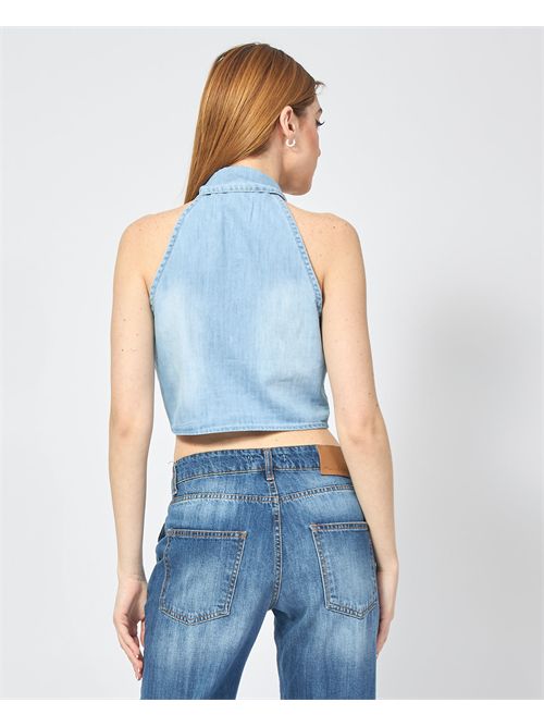 Haut en chambray pour femme Gaudi avec boutons logotés GAUDI | 511BD4600300