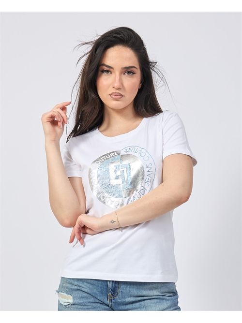 T-shirt femme Gaudi avec imprimé sur le devant GAUDI | 511BD640342100