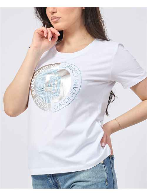 T-shirt femme Gaudi avec imprimé sur le devant GAUDI | 511BD640342100