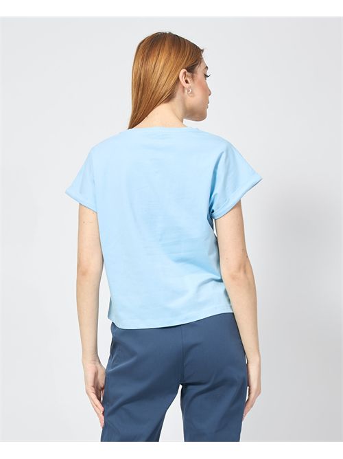 Gaudi blue logo t-shirt GAUDI | 511BD640423956