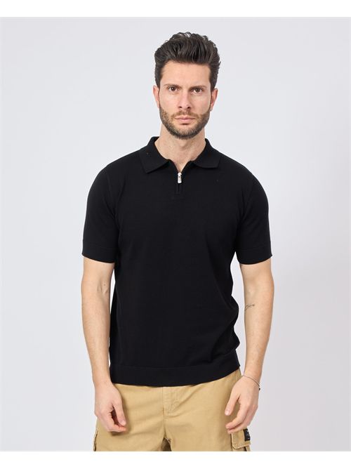 Polo Gazzarrini pour homme avec zip GAZZARRINI | ME512NERO