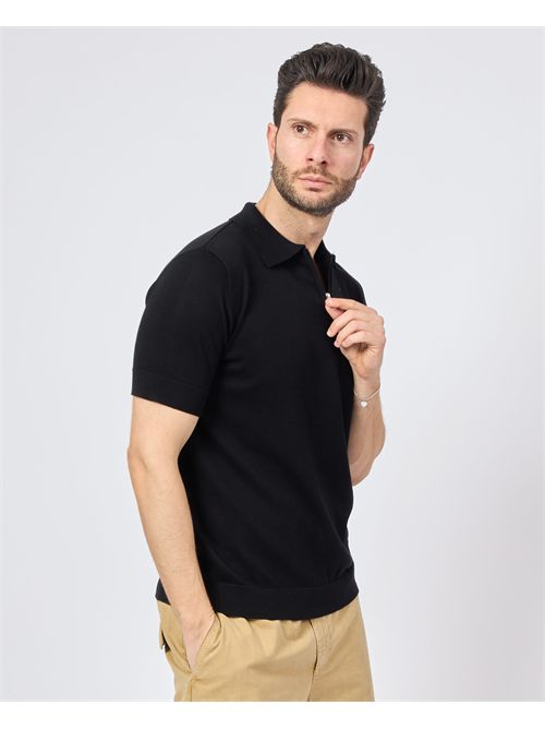 Polo Gazzarrini pour homme avec zip GAZZARRINI | ME512NERO