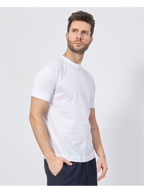 Gazzarrini men's T-shirt basic Scottish yarn GAZZARRINI | TE210BIANCO