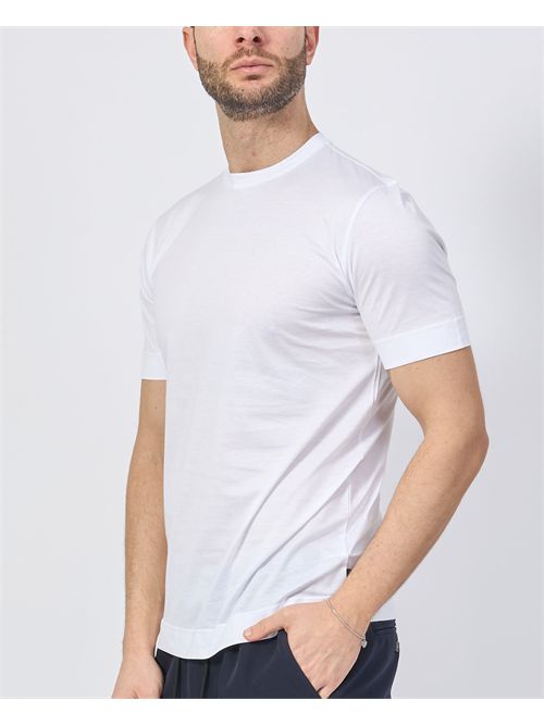 T-shirt basique pour homme Gazzarrini en fil écossais GAZZARRINI | TE210BIANCO