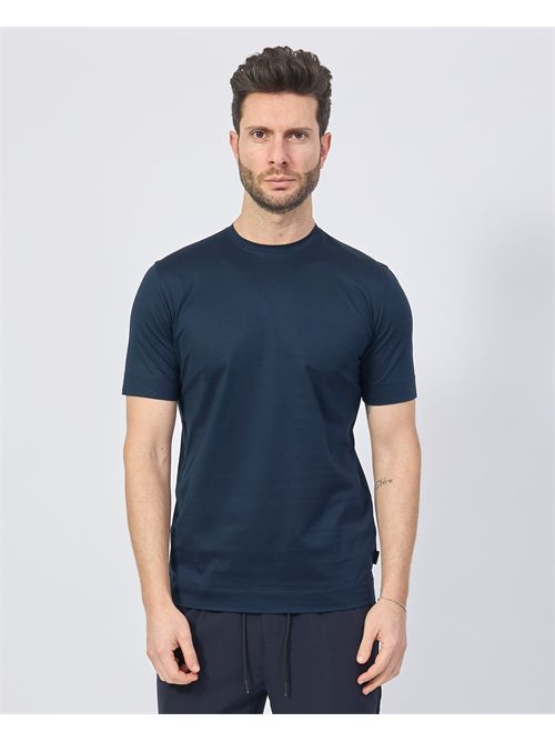 Gazzarrini men's T-shirt basic Scottish yarn GAZZARRINI | TE210BLU