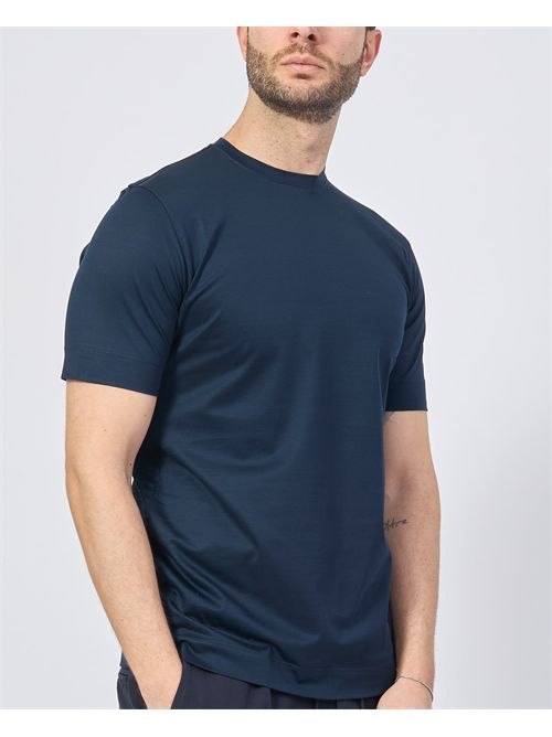 T-shirt basique pour homme Gazzarrini en fil écossais GAZZARRINI | TE210BLU