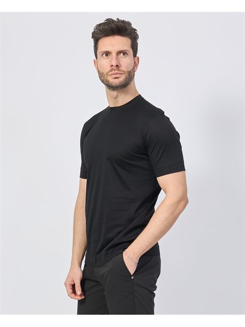 T-shirt basique pour homme Gazzarrini en fil écossais GAZZARRINI | TE210NERO