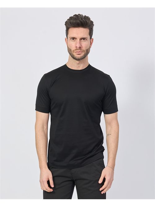 T-shirt basique pour homme Gazzarrini en fil écossais GAZZARRINI | TE210NERO