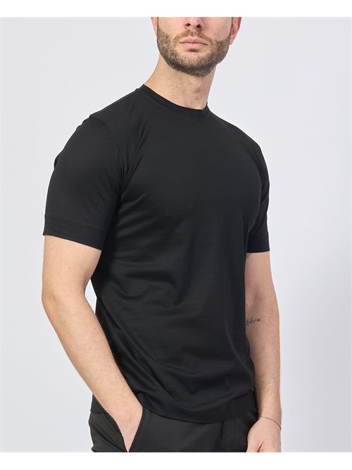 T-shirt basique pour homme Gazzarrini en fil écossais GAZZARRINI | TE210NERO