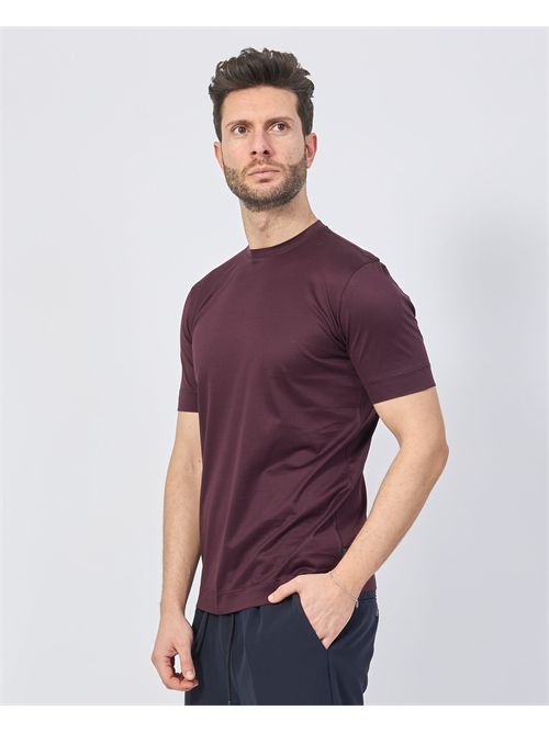 Gazzarrini men's T-shirt basic Scottish yarn GAZZARRINI | TE210PRUGNA