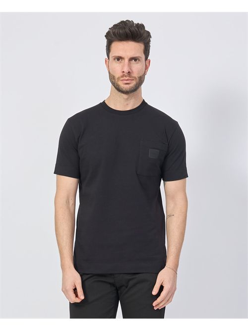 T-shirt en coton Gazzarrini avec poche plaquée GAZZARRINI | TE219NERO