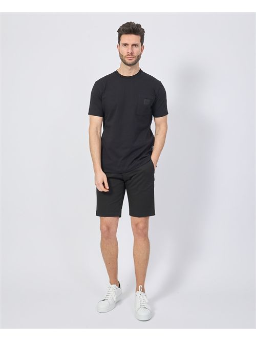 T-shirt en coton Gazzarrini avec poche plaquée GAZZARRINI | TE219NERO