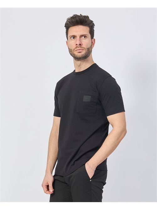 T-shirt en coton Gazzarrini avec poche plaquée GAZZARRINI | TE219NERO