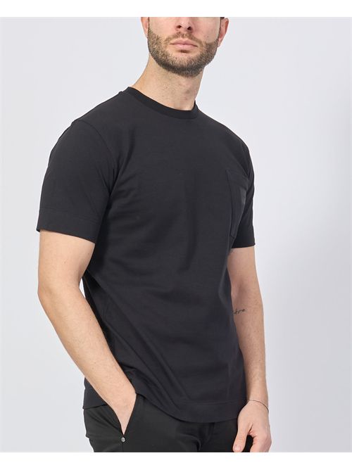 T-shirt en coton Gazzarrini avec poche plaquée GAZZARRINI | TE219NERO