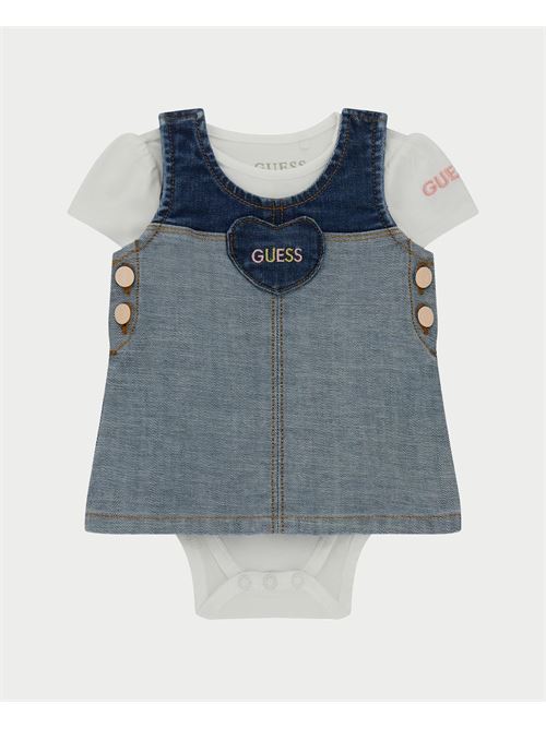 Completo Guess per neonati con body e vestito in denim GUESS | A5RG15-K6YW0G011