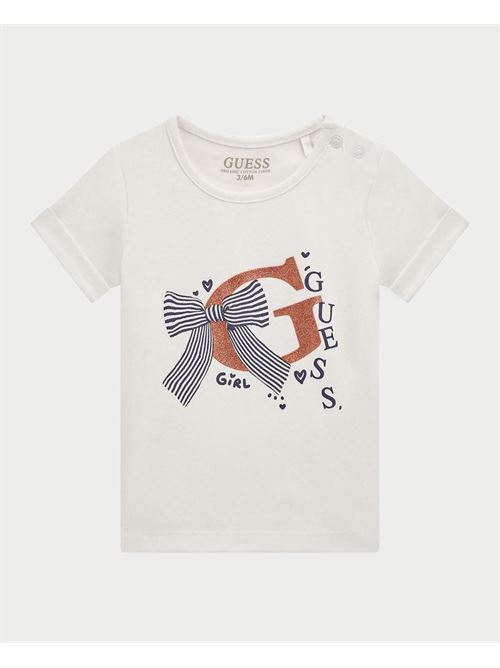 T-shirt bébé Guess avec imprimé sur le dev GUESS | A5RI02-K6YW4G011