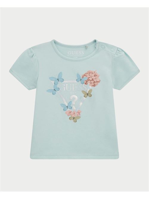 T-shirt Guess pour bébé avec logo triangle floral GUESS | A5RI03-K6YW4G7P5