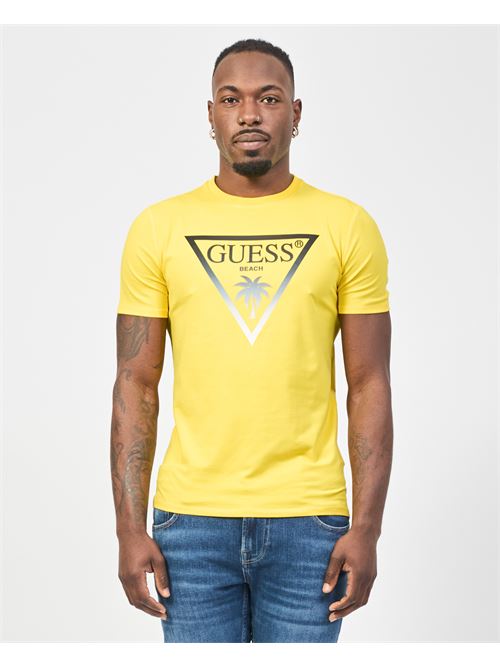 T-shirt à col rond Guess avec logo triangulaire GUESS | F5GI00-J1314A21E