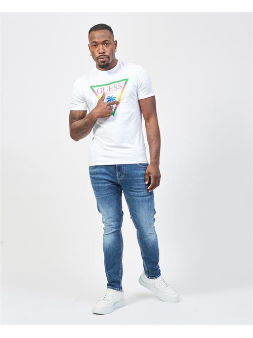 T-shirt à col rond Guess avec logo triangulaire GUESS | F5GI00-J1314G011