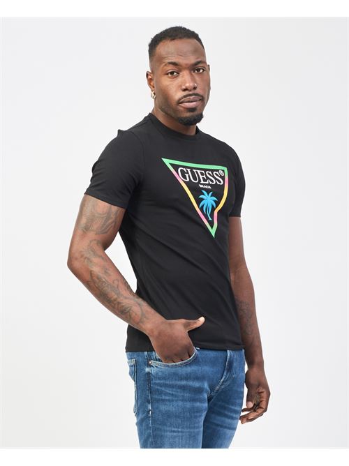 T-shirt girocollo Guess con logo triangolo GUESS | F5GI00-J1314JBLK